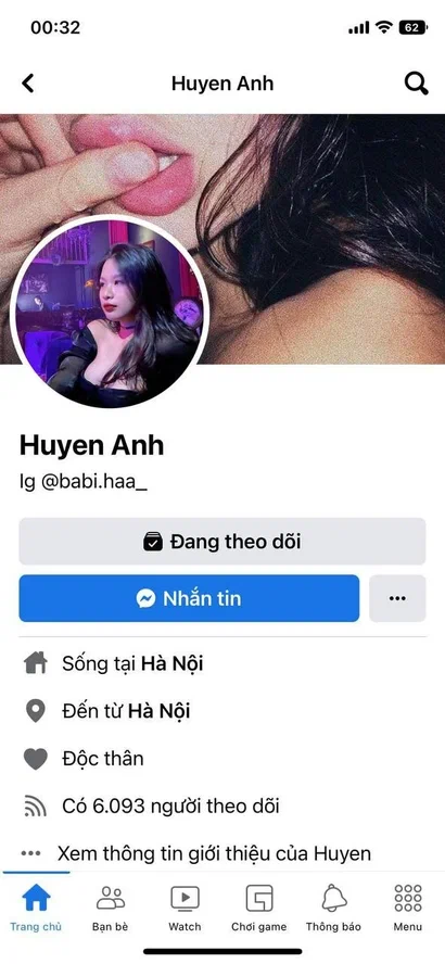 facebook chinh thuc cua em huyen anh